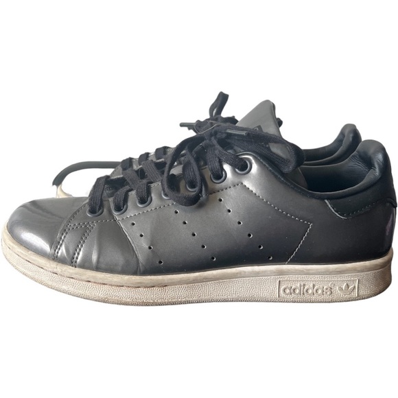 Adidas Originals Womans Black Stan Smith casual sneaker - Picture 4 of 6